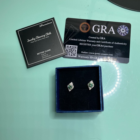Jewelry - 🆕 GRA Earrings Sterling and Moissanite